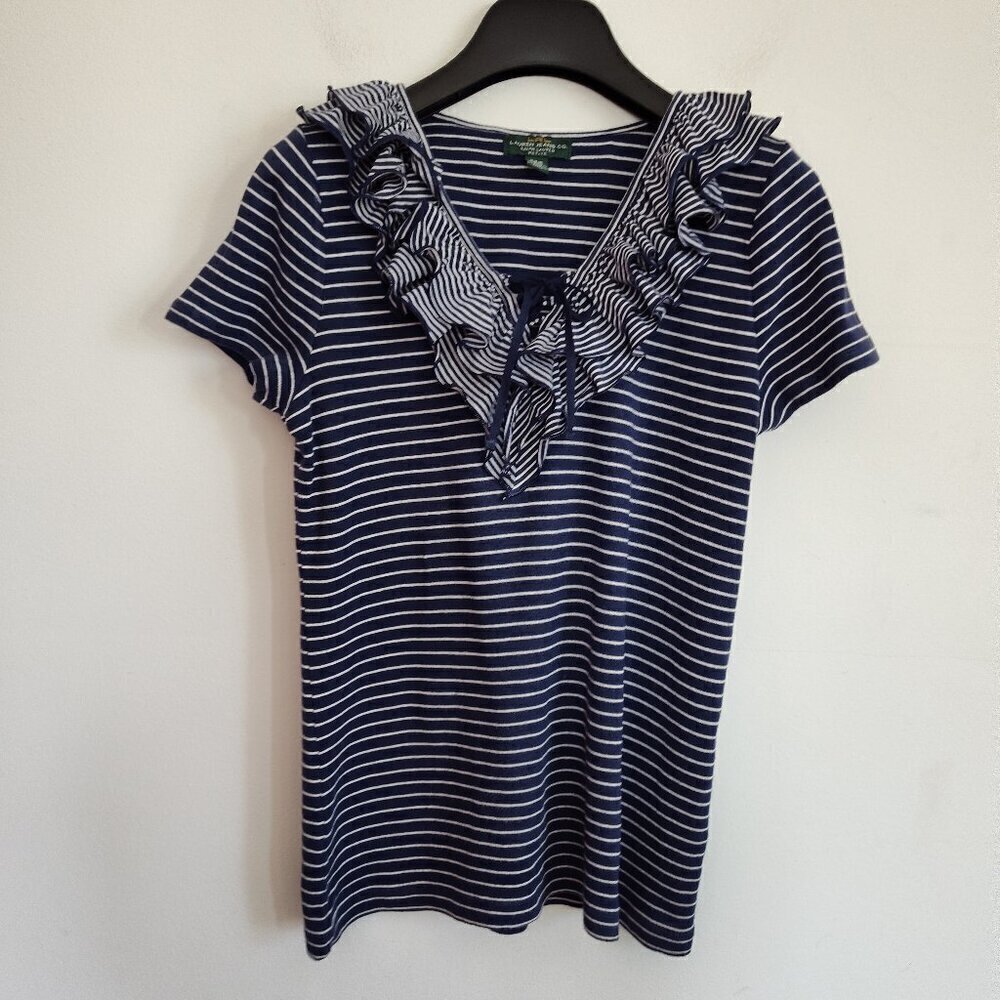 Ladies SZ PS Lauren Ralph Lauren Jeans Navy T-Shirt
